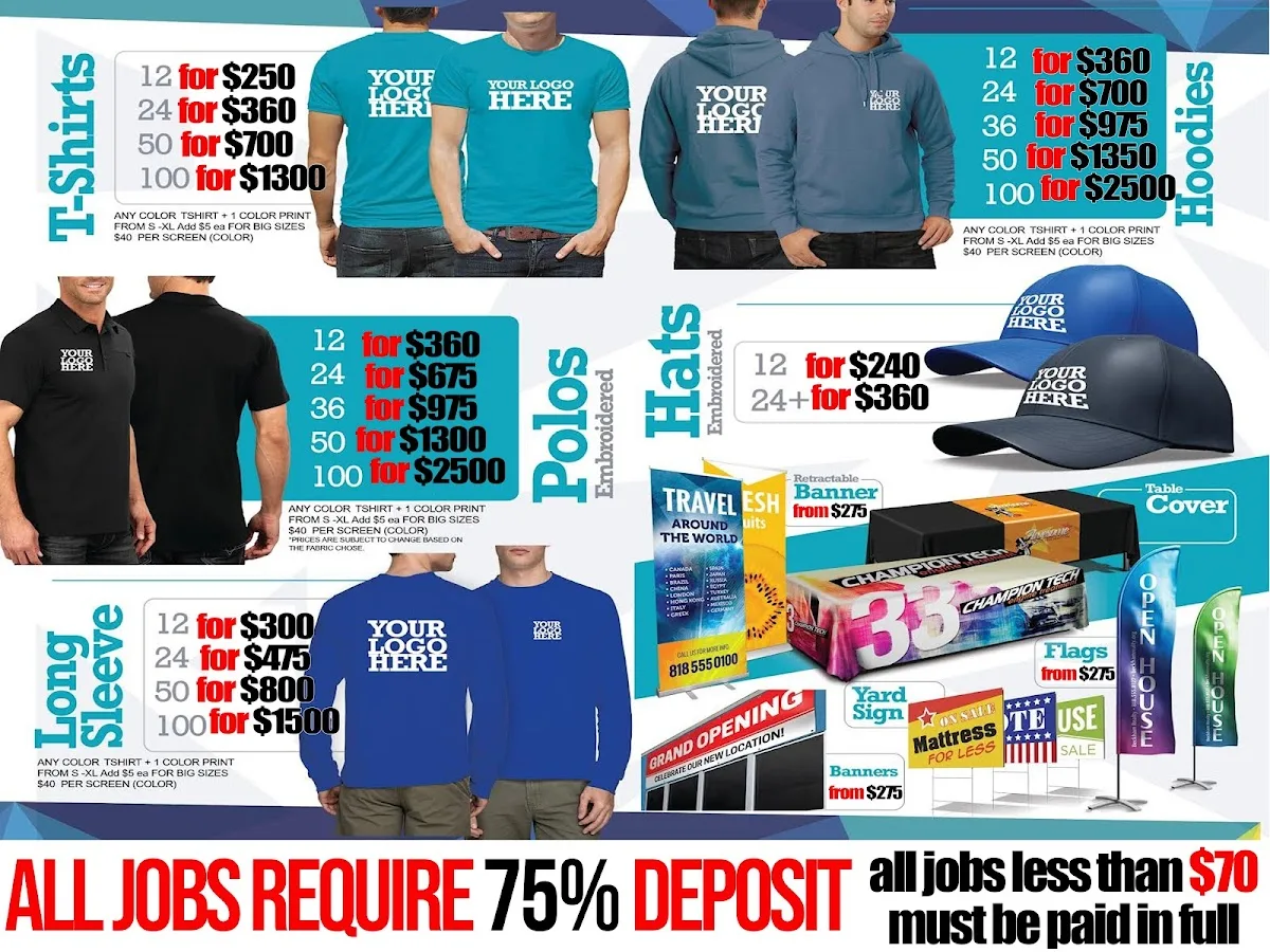 PRINT SHOP GRAPHICS MASTER • $5 BLNK T-SHITS • WE PRINT T-SHIRTS AND MORE gallery 2