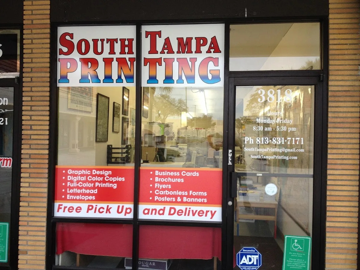 South Tampa Printing studio plate