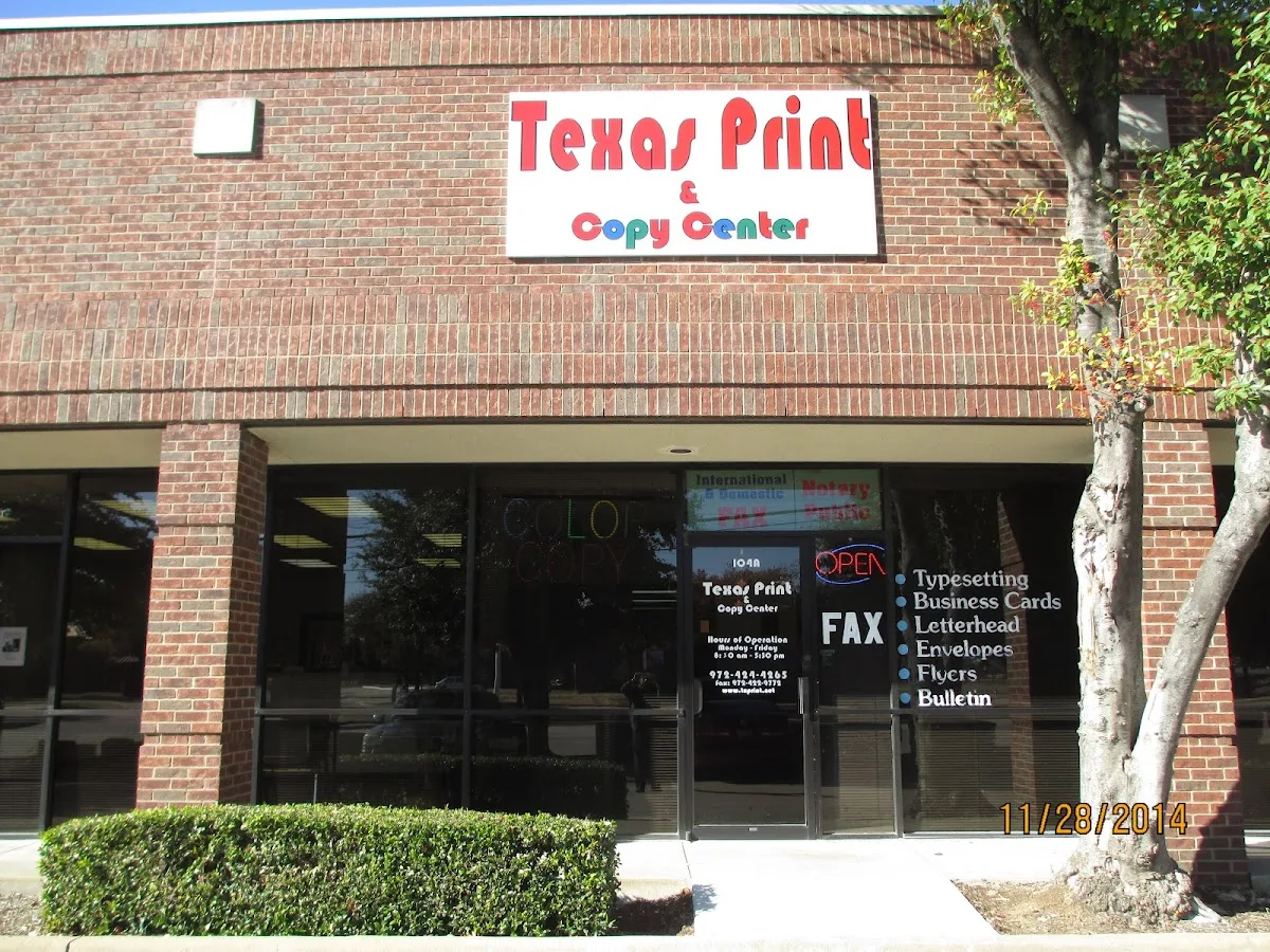 Texas Print studio plate